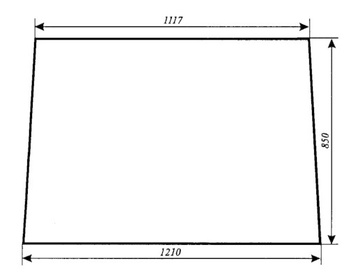 Szyba do ciągnika T25 A2 kabina Naglak Koźmin - przednia (788)