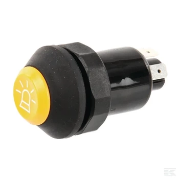 Przełącznik przyciskowy, lampy błyskowej, okrągły, żółty