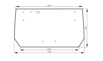 Szyba tylna ZETOR 53369005