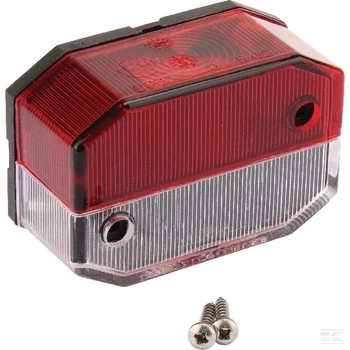 Lampa obrysowa, prostokątna, 12/24V biała/czerwona, przykręcana Aspöck