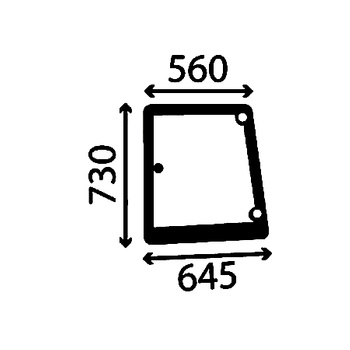 Szyba boczna lewa CASE, NEW HOLLAND 5182189