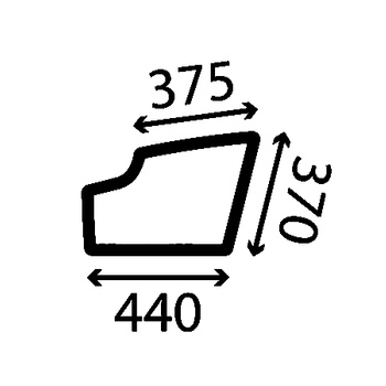 Szyba drzwi dolna JCB 8014, 8016, 8018, 8020 CTS 827/80293, 82780293