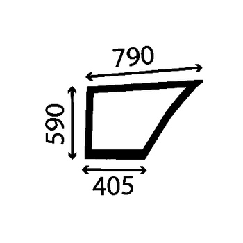 Szyba drzwi górna prawa FIAT, FORD, NEW HOLLAND 82002182