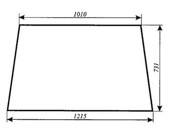 Szyba URSUS 3512,3514,4512,4514,5312,5314 ,714,6012,6014 kabina przód(703)