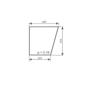 Szyba do ciągnika C-362 - drzwi dół (lewa, prawa) (209)