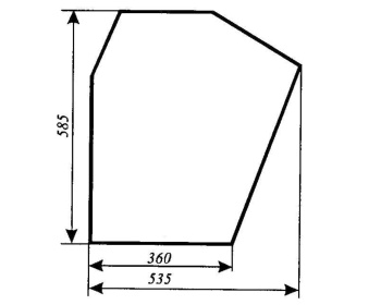 Szyba drzwi dolna prawa i lewa Zetor BK7011 model 5320, 5340, 6211, 6245