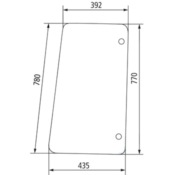 Szyba boczna prawa i lewa JOHN DEERE, RENAULT RT6005010162