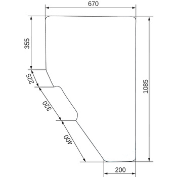 Szyba drzwi prawa i lewa JOHN DEERE, RENAULT RT6005010161