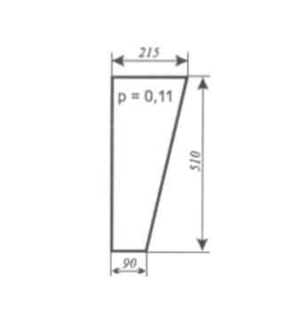 Szyba C-360 kabina Sokółka (nowy typ) - przednia dolna prawa (125)
