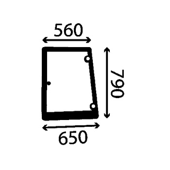 Szyba boczna lewa CASE, FIAT, FORD, NEW HOLLAND 82029321