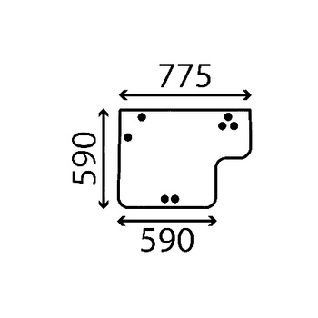 Szyba tylna Manitou 212314