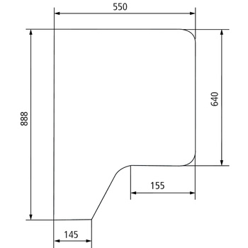 Szyba drzwi stała Case IH XL 3233051R2 brązowa