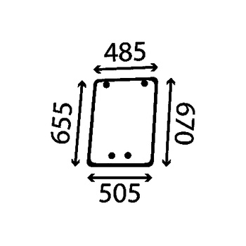 Szyba boczna prawa VALTRA v31535000