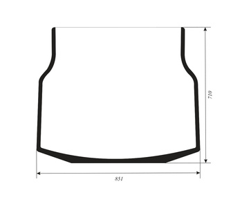 Szyba przednia dolna JCB 827/80358, 82780358