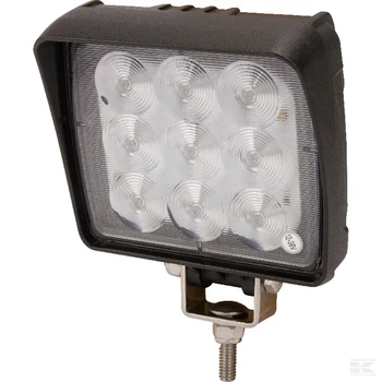 Lampa robocza LED, kwadratowa 18W 2160lm 12/36V z gniazdem Deutsch światło rozproszone Kramp
