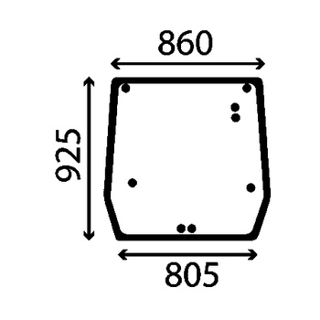 Szyba tylna CASE, NEW HOLLAND 5089562