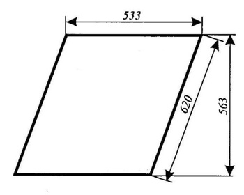 Szyba do ciągnika C-385 nowy typ, 912 - drzwi góra (87)