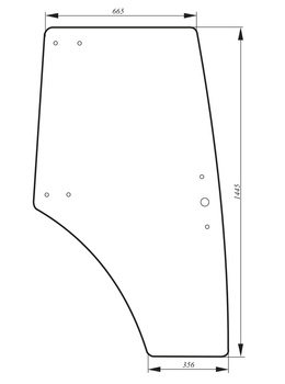 Szyba drzwi prawe ZETOR 53369093