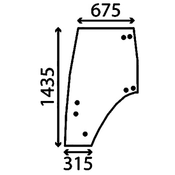 Szyba drzwi lewe FENDT 117810030010