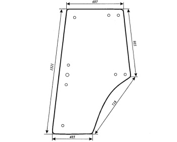 Szyba drzwi Zetor 7520, 7540, 8520, 8540, 9520, 9540, 10520, 10368056