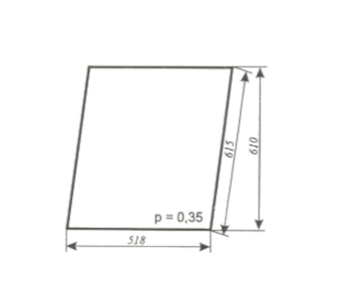 szyba do ciągnika C-330 kabina Krotoszyn - drzwi górna (lewa, prawa) (259)