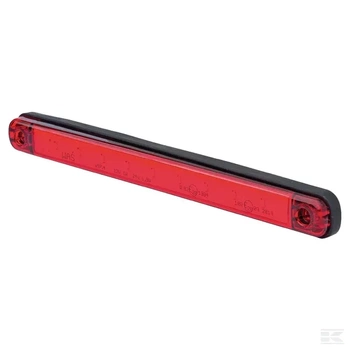 Lampa obrysowa LED, prostokątna, 12/24V czerwona, przykręcana Waś