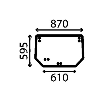 Szyba tylna CASE, NEW HOLLAND 84396387