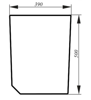 Szyba przednia dolna lewa ZETOR 53369007