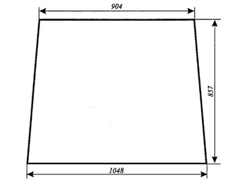 Szyba do ciągnika T25 kabina POM Zamość - przednia (337)