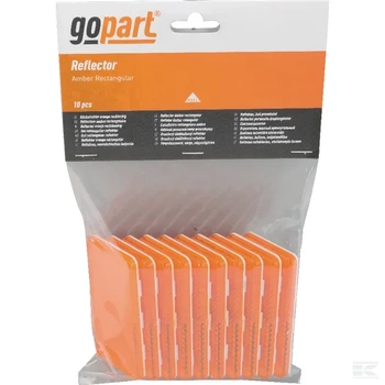 Odblask prostokątny przyklejany pomarańczowy