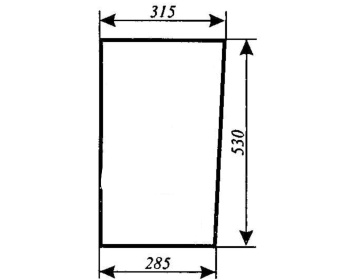 Szyba przednia dolna Zetor BK6011 model 5320, 5340, 6211, 6245, 7211, 7245