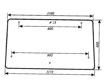 Szyba tylna Zetor 8211, 8245, 9211, 9245, 10211, 102455, 11211, 11245