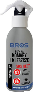 Bros płyn na komary i kleszcze 50% DEET, 130ml