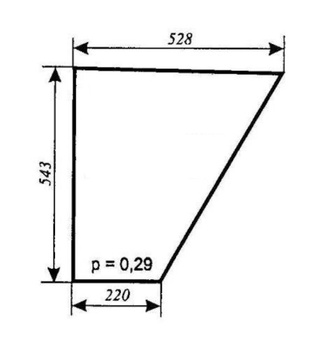 Szyba do ciągnika MTZ  Szyszka Sapieżyn - drzwi dolna (lewa, prawa) (808)