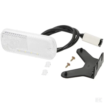 Lampa obrysowa LED, prostokątna 12/24V z wtyczką Jaeger Kramp