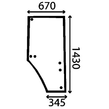 Szyba drzwi prawe JOHN DEERE R131164