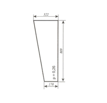 szyba  URSUS 35-12 kabina Kunów - przednia dolna (lewa, prawa) (487).