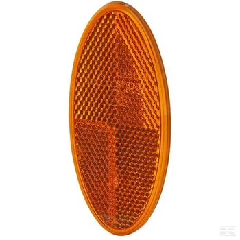 Odblask owalny przyklejany, pomarańczowy 101.6 x 45 mm