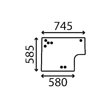 Szyba tylna Manitou 208871