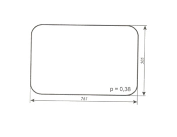 szyba do ciągnika C-360 kabina Kunów (blaszanka, czterdziestka) - tylna (4)