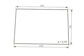 Szyba do ciągnika C-360 kabina Lubsko (rok produkcji 1983) - przednia (320)