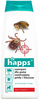 HAPPS szampon dla psów zwalczający pchły i kleszcze , 250ml